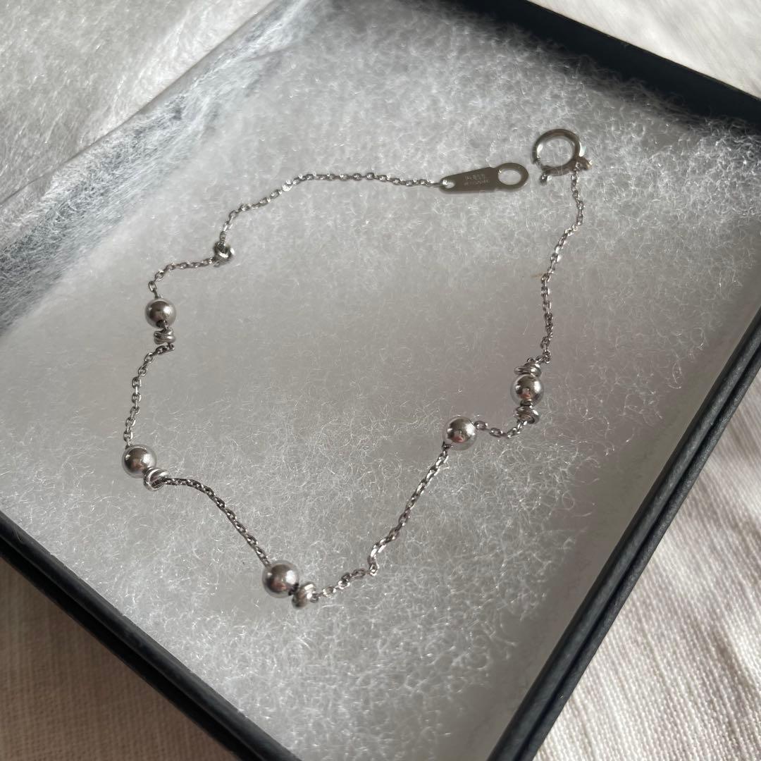 シルバー ボールチェーンブレスレット