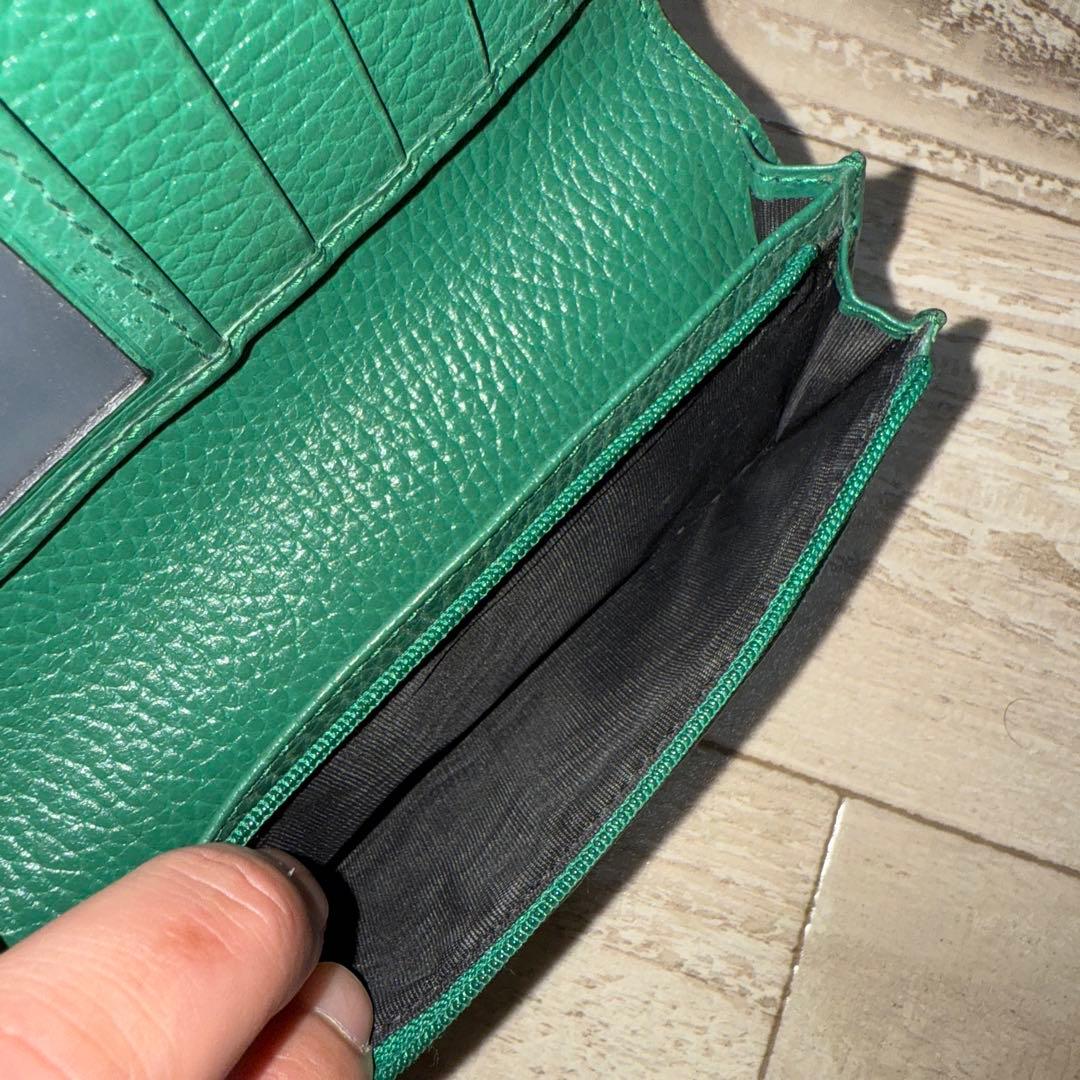 お*ん様 GUCCI レザー長財布 ブラック