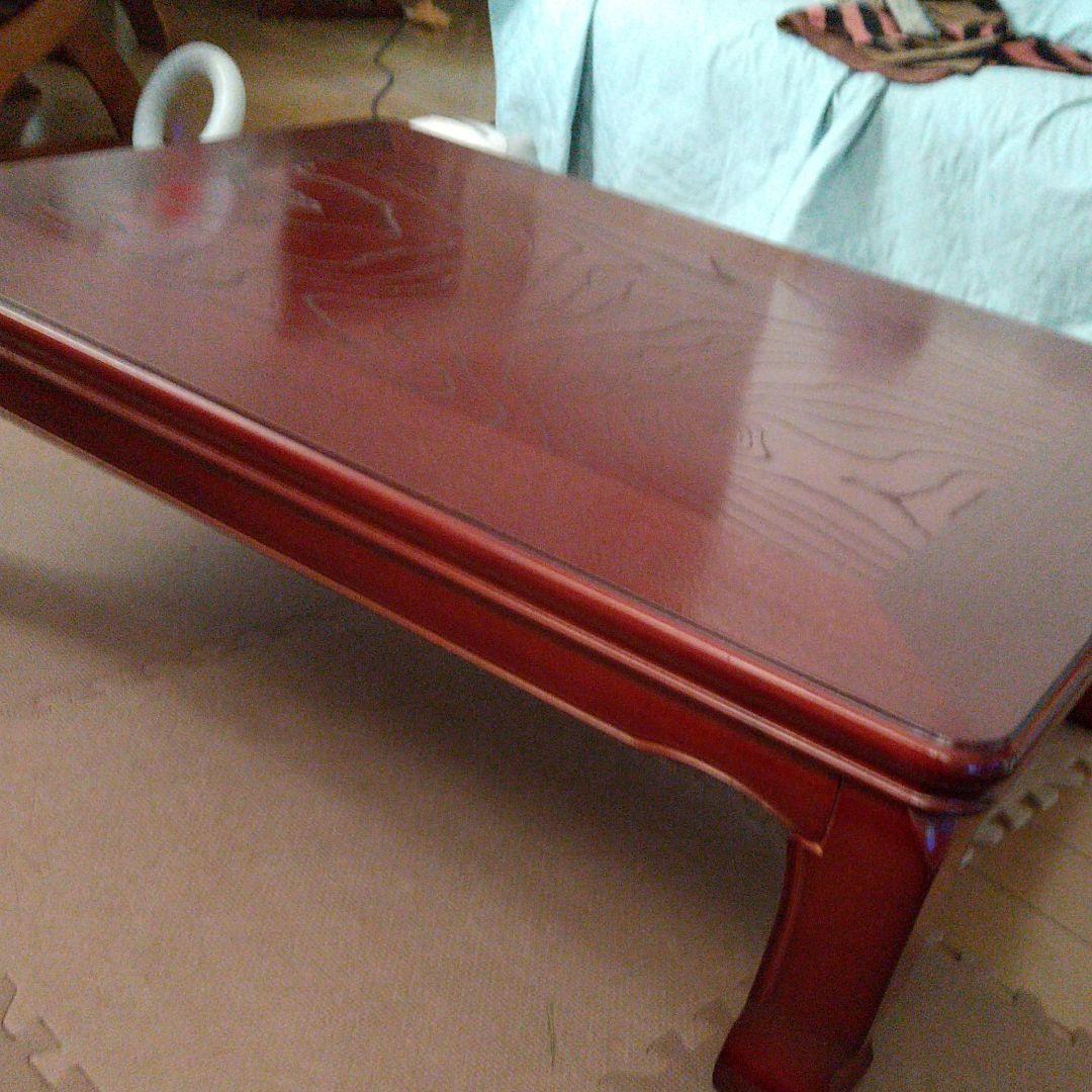 天然木折れ足座卓(けやき)