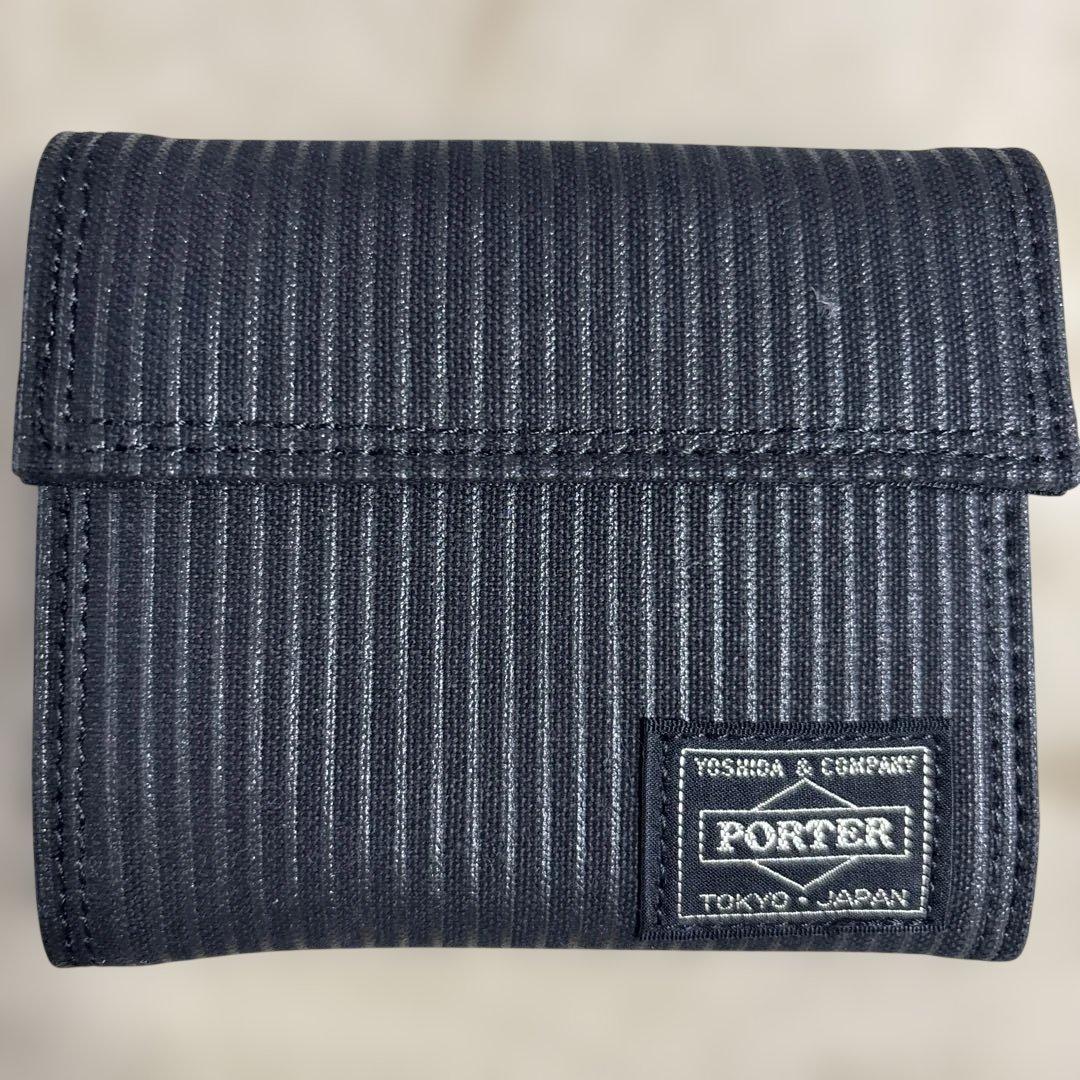未使用新品PORTER ブラック 三つ折り財布