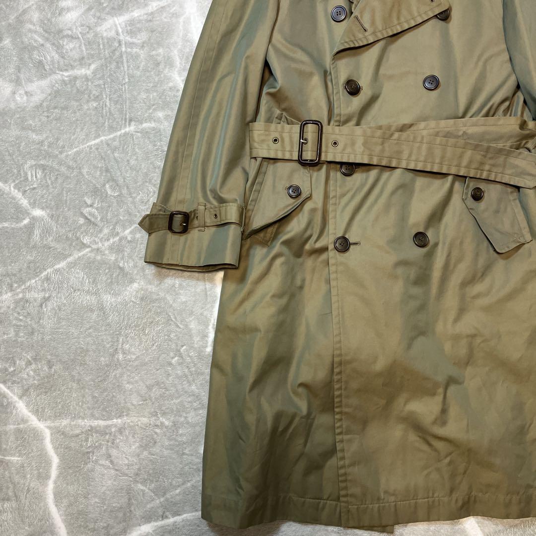 【美品】KENNES トレンチコート ライナー付き 玉虫色 裏地 チェック L