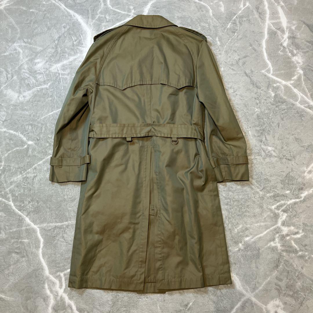 【美品】KENNES トレンチコート ライナー付き 玉虫色 裏地 チェック L
