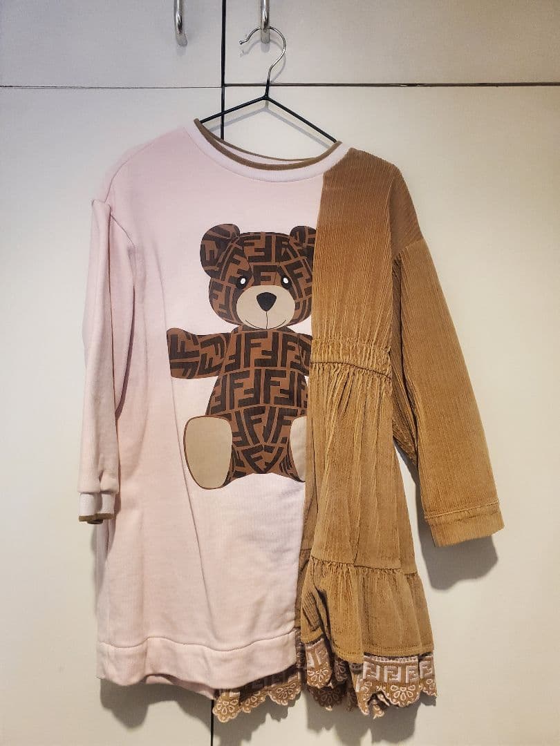 Fendi Kids ワンピース 4A クマプリント