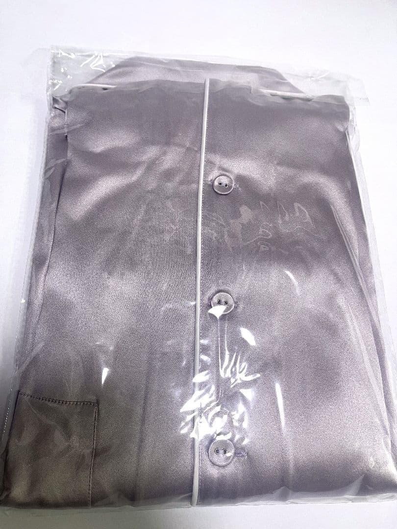 高級品質シルクパジャマ100％ Mサイズ紫【新品-一番重いシルク】
