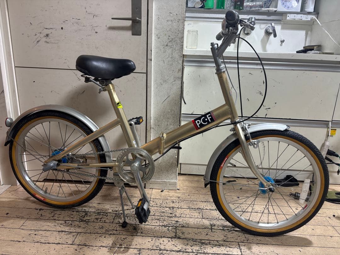 BRIDGESTONE picnica PCF 折りたたみ自転車 ゴールド