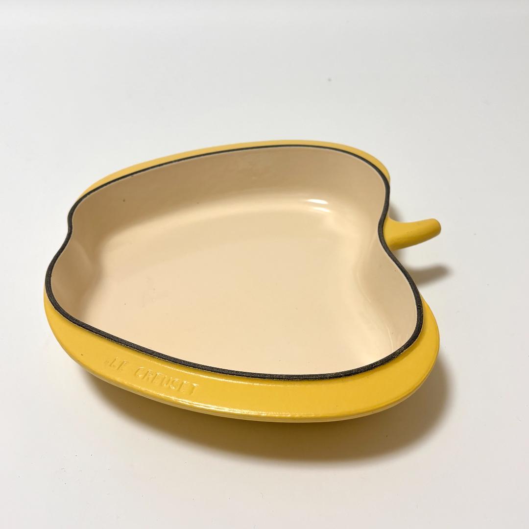 【新品・未使用】ルクルーゼ アップルディッシュ プレート鍋グリル ミモザ