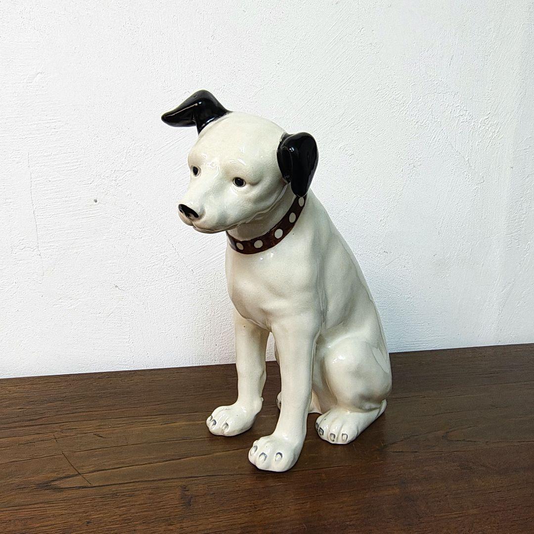 美品【Victor】ビクター 陶器 ニッパー犬 H31.5cm