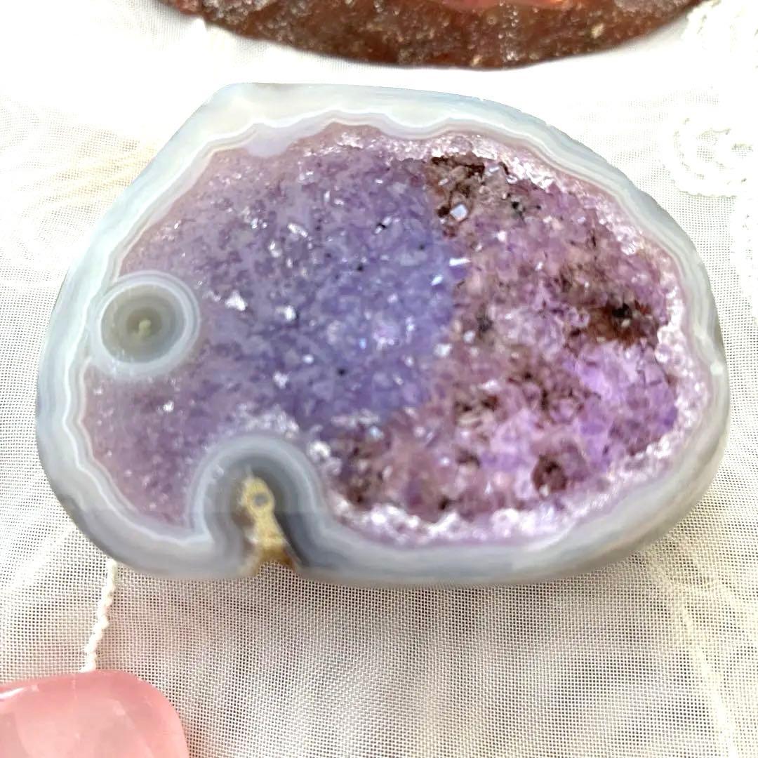 ❤️大変希少な象形2色のトレジャー瑪瑙とスライス瑪瑙、紫水晶他❤️