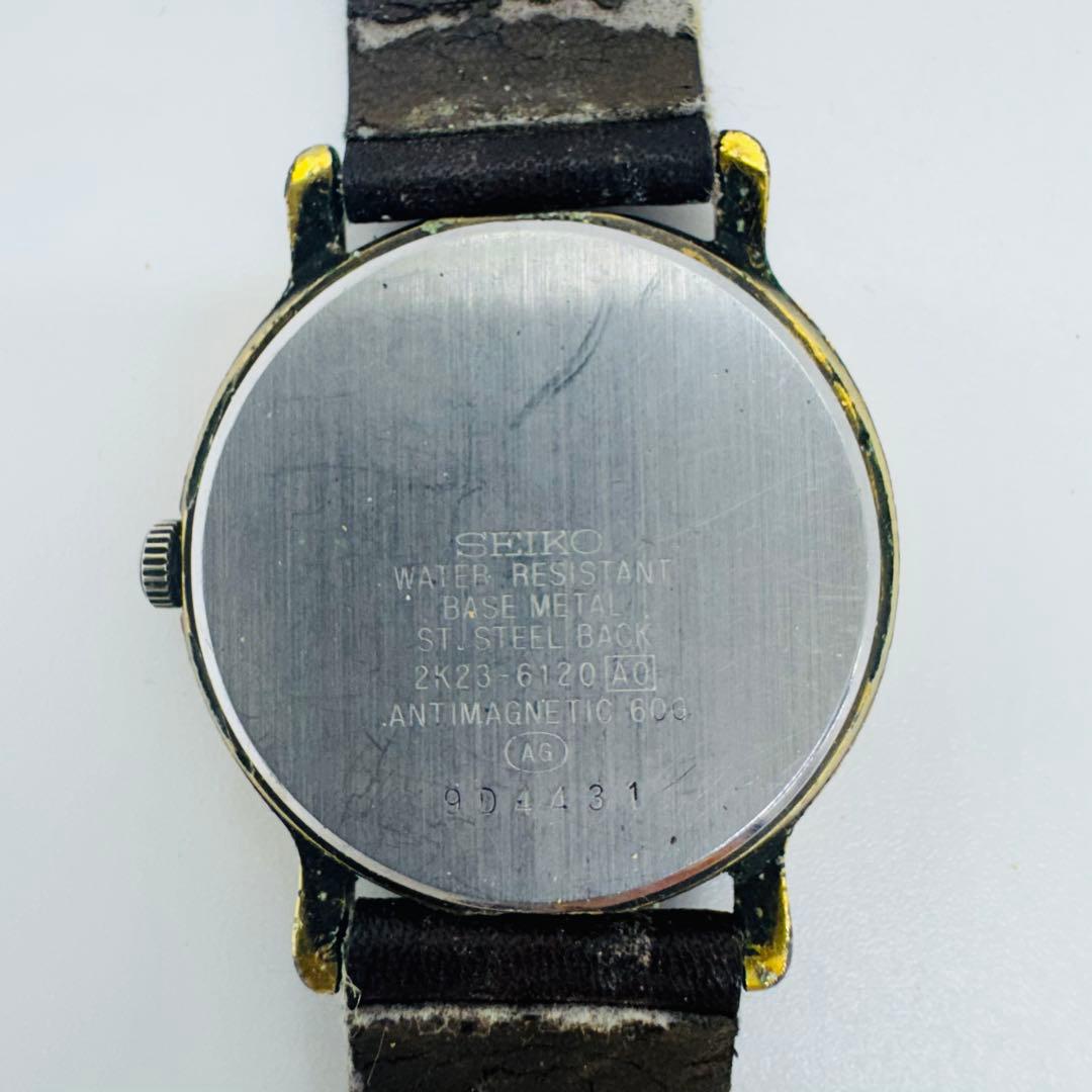 ✨SEIKO✨セイコー✨アベニュー✨ホワイト文字盤✨2K23-6120✨腕時計✨