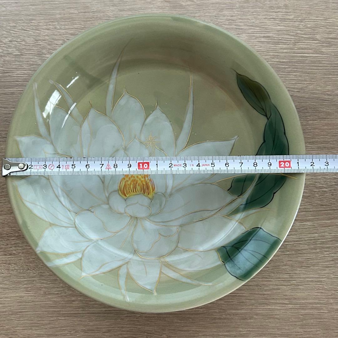 【未使用】清水焼　京焼　陶葊　陶あん　深皿　月下美人