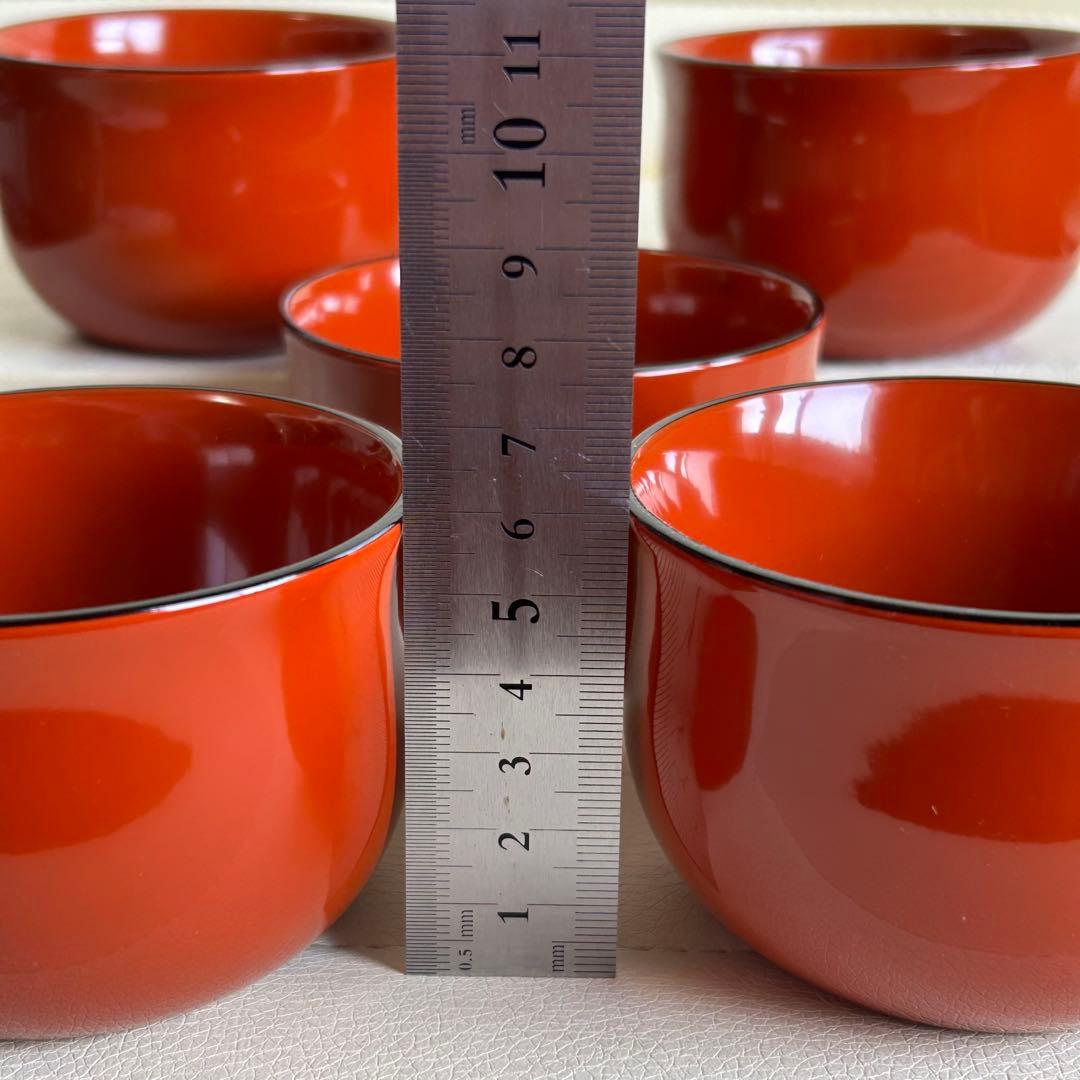 輪島塗　木製漆器　小鉢揃　5枚セット　汁椀　ボウル　つゆ鉢　デザートカップ