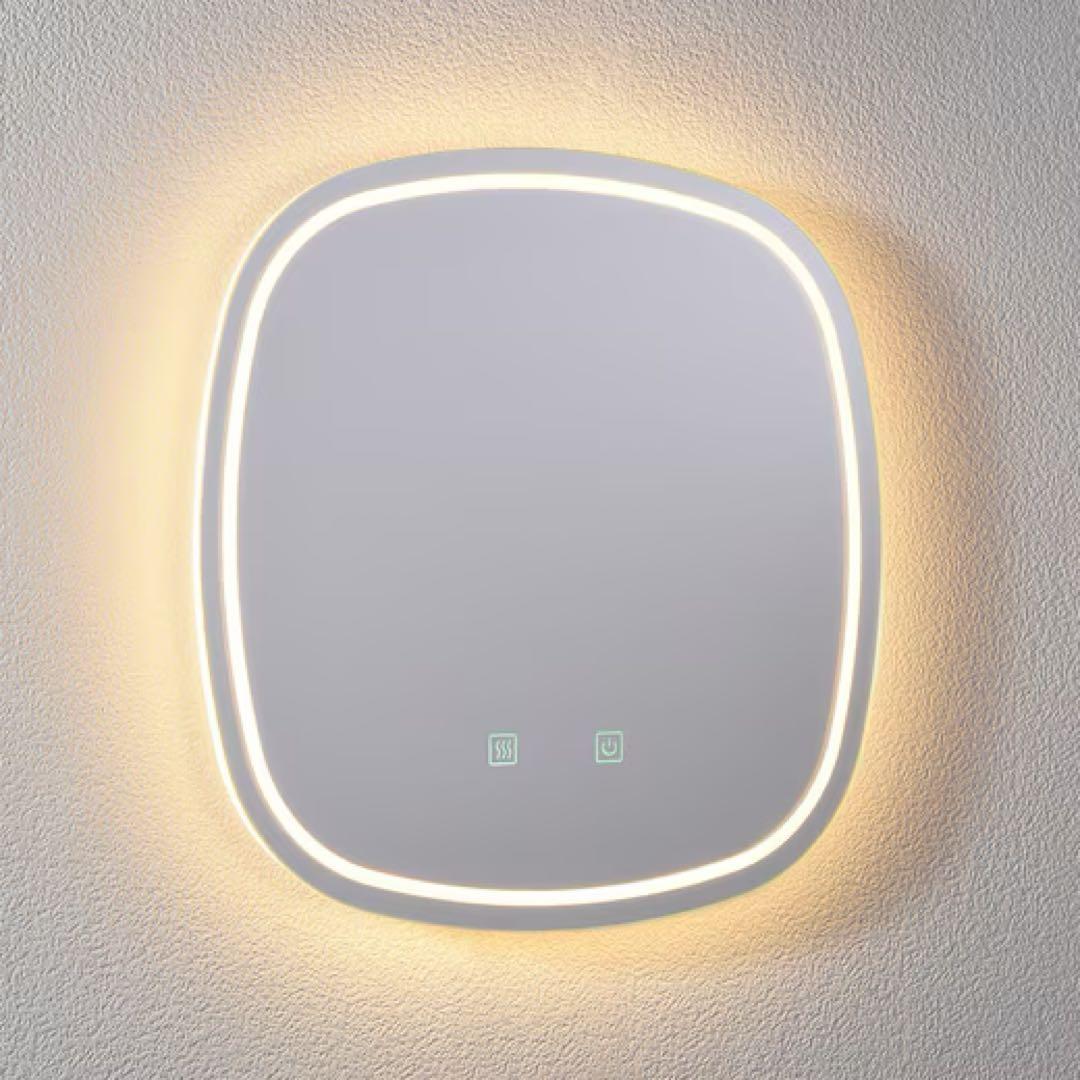 m*7様 LEDライト付壁掛鏡　ミラタップ　ノルマ45 サンワカンパニー　DIY