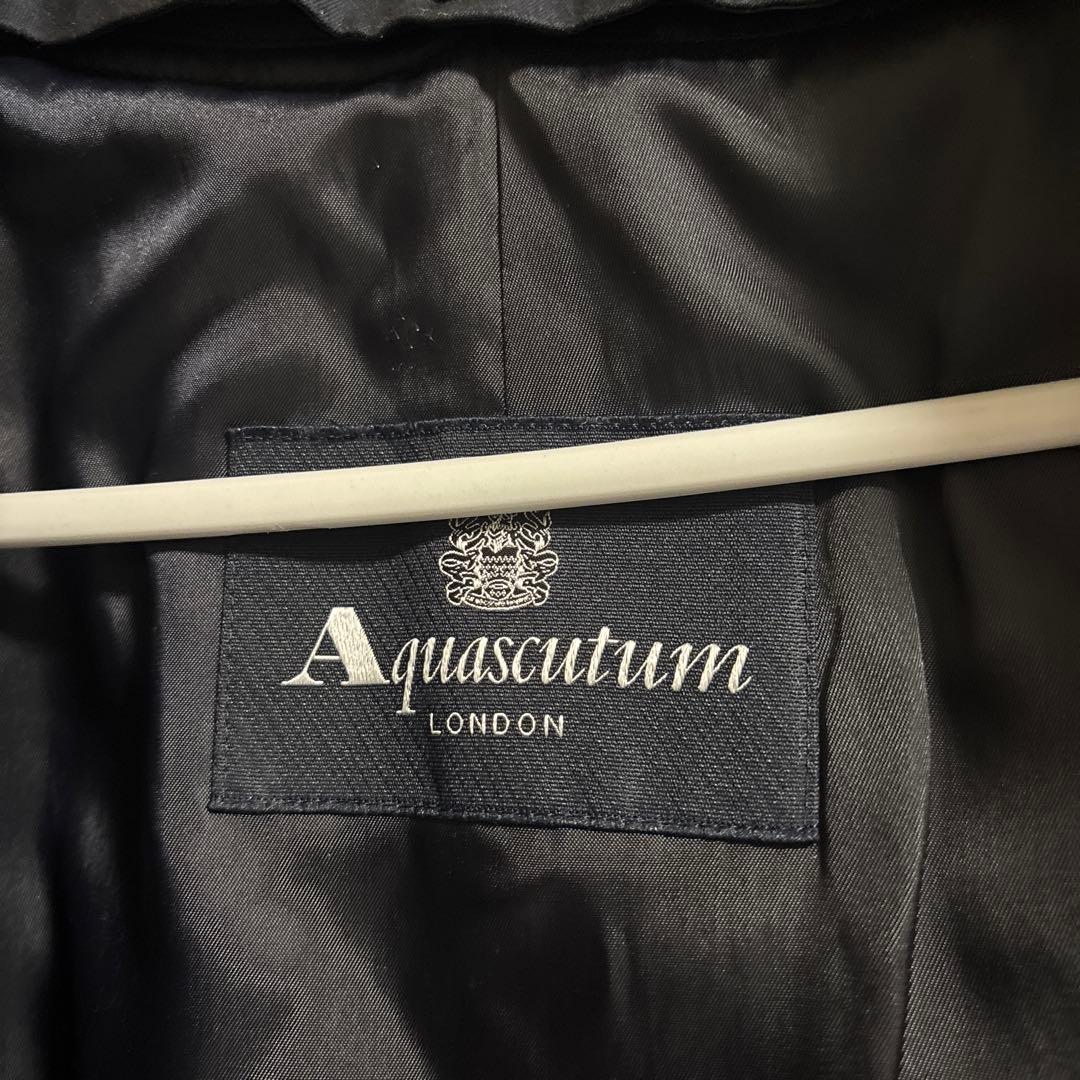 アクアスキュータム ステンカラーコート ライナー付 M