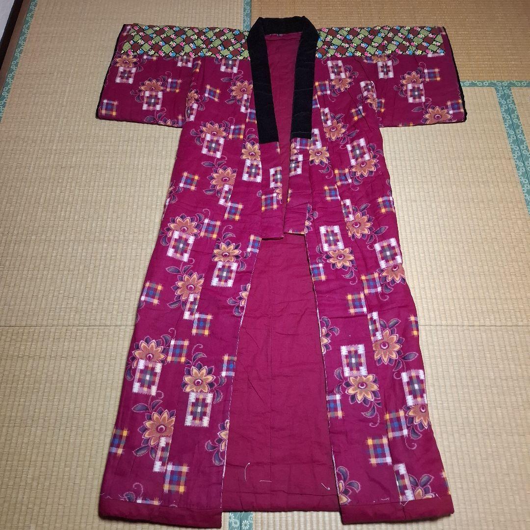 どてら　かいまき布団　手作り　昭和レトロ