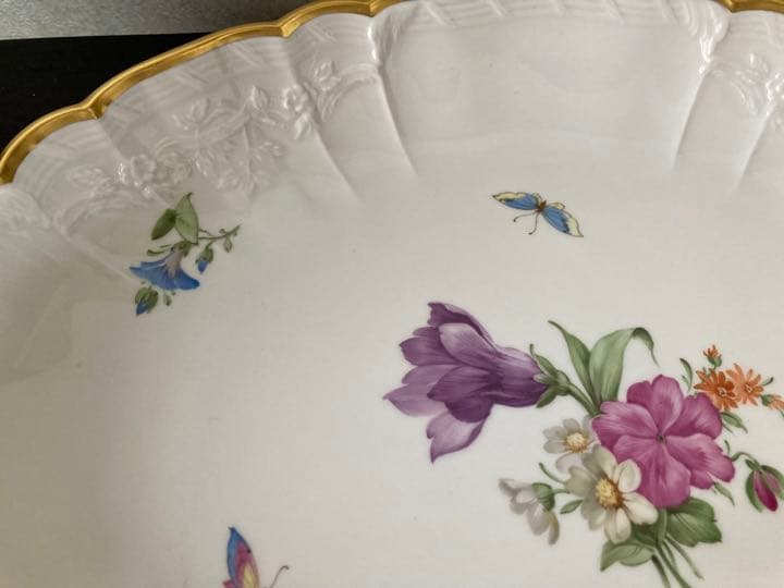 希少 ベルリン王立磁器製陶所 KPM オーバル型大皿 マイセン調