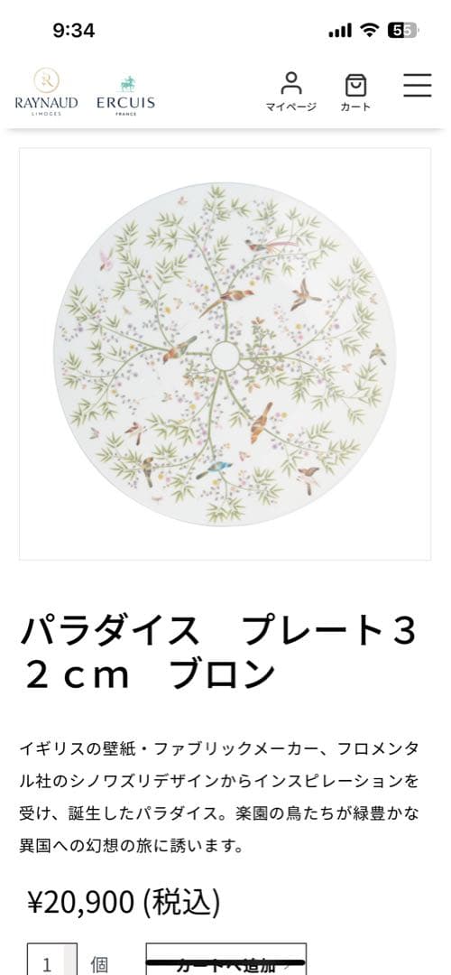 レイノー　パラダイス　32センチ　5枚セット