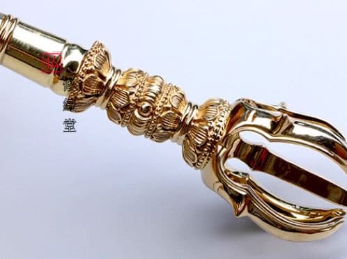 【修縁堂】密教法具 真言宗 法器 錫杖 五鈷杵 密教法具古美術品