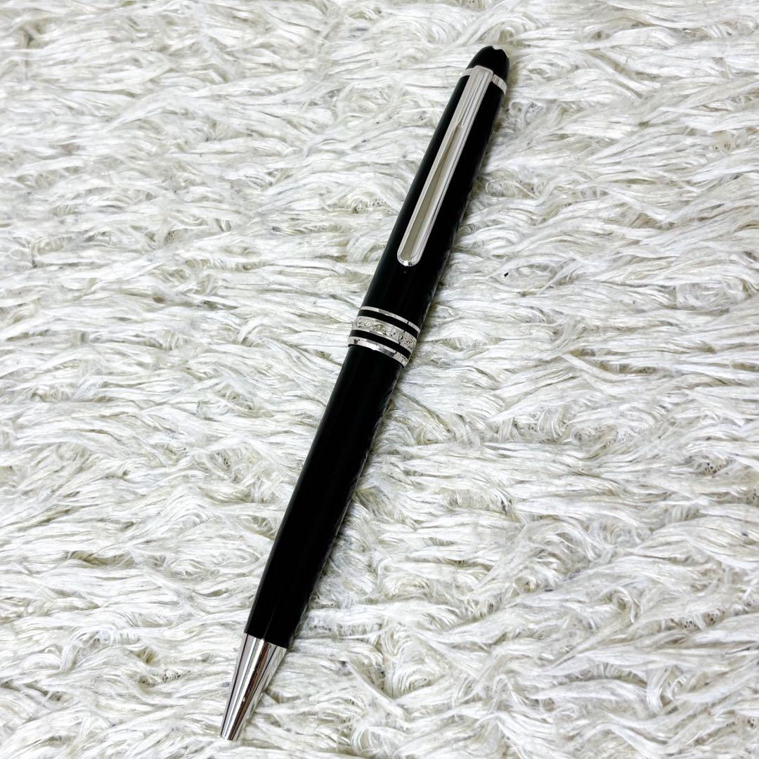 【美品】モンブラン マイスターシュテュック 回転式ボールペン ブラック プラチナ