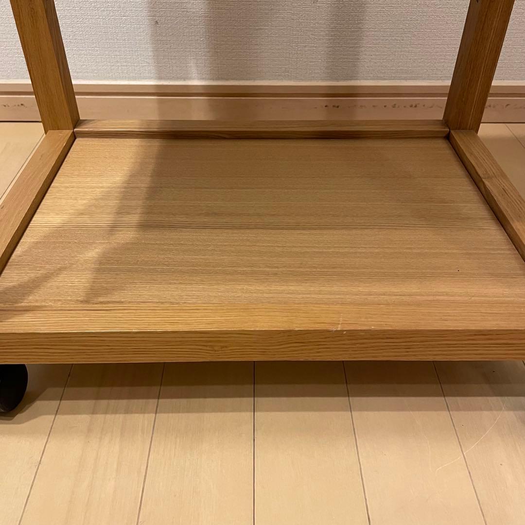 廃盤　希少　無印良品　木製ワゴン(タモ材)