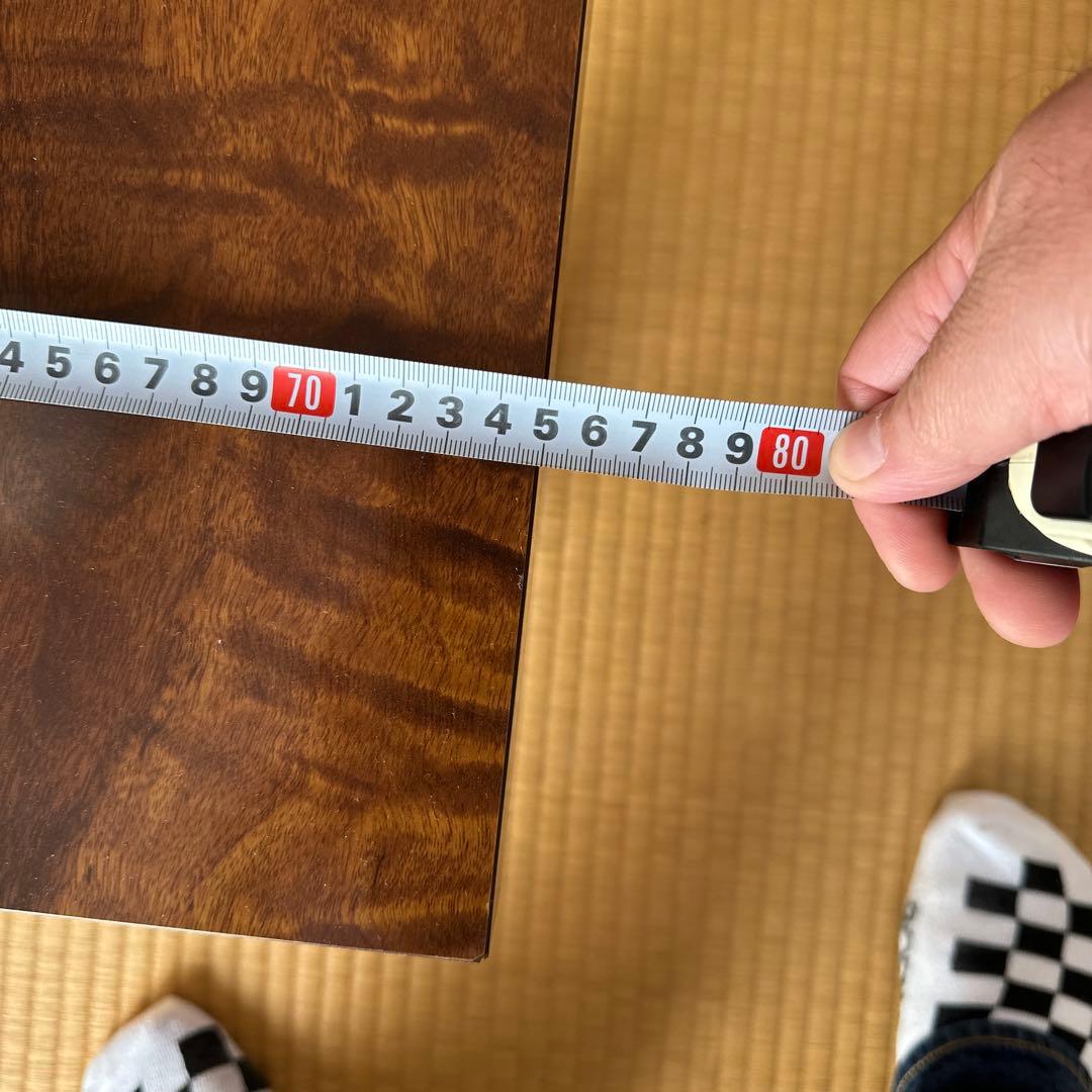 ダークブラウン木製座卓 約120cm x 75cm