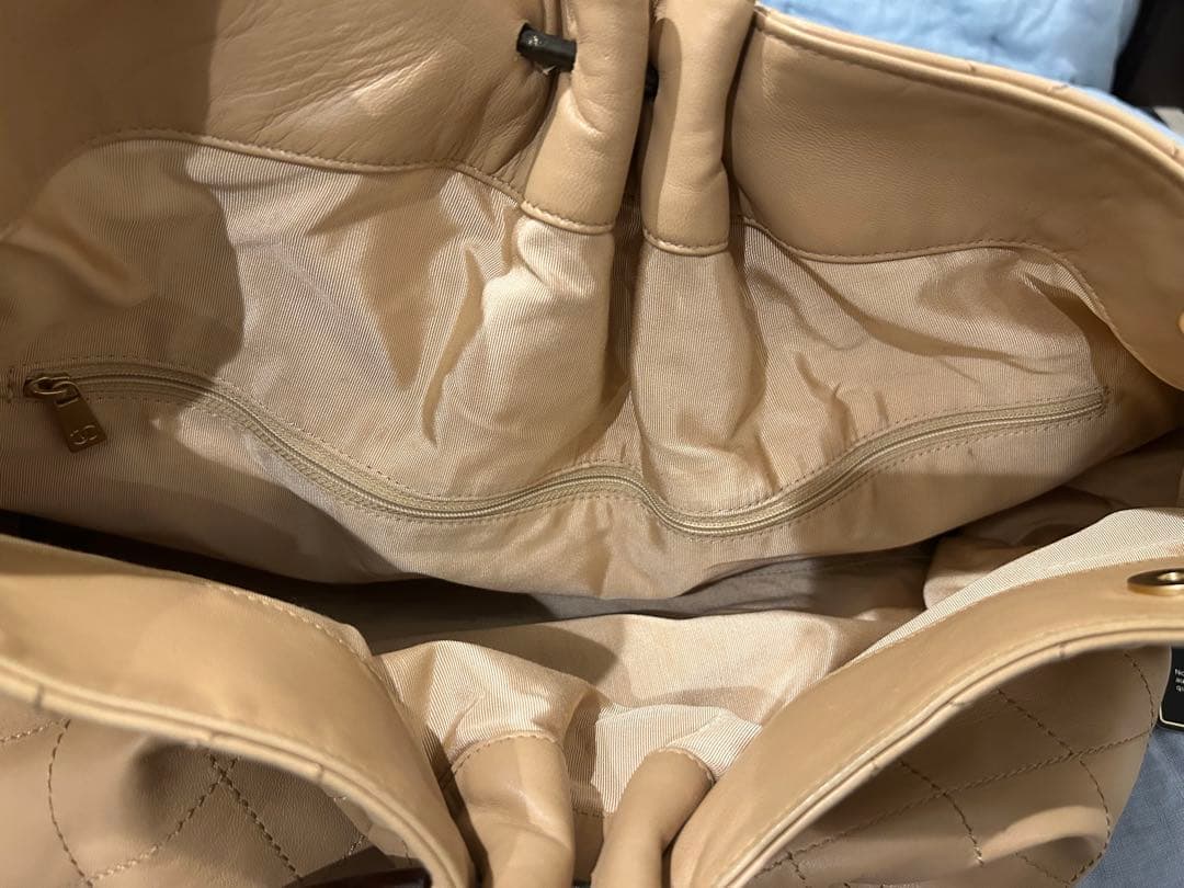 CHANEL 激レア マトラッセ ベージュ ウッドハンドル 袋 カード付