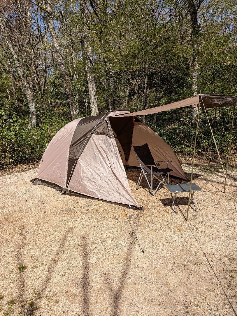 トッポギ　LOGOS テント ピンク・ブラウン