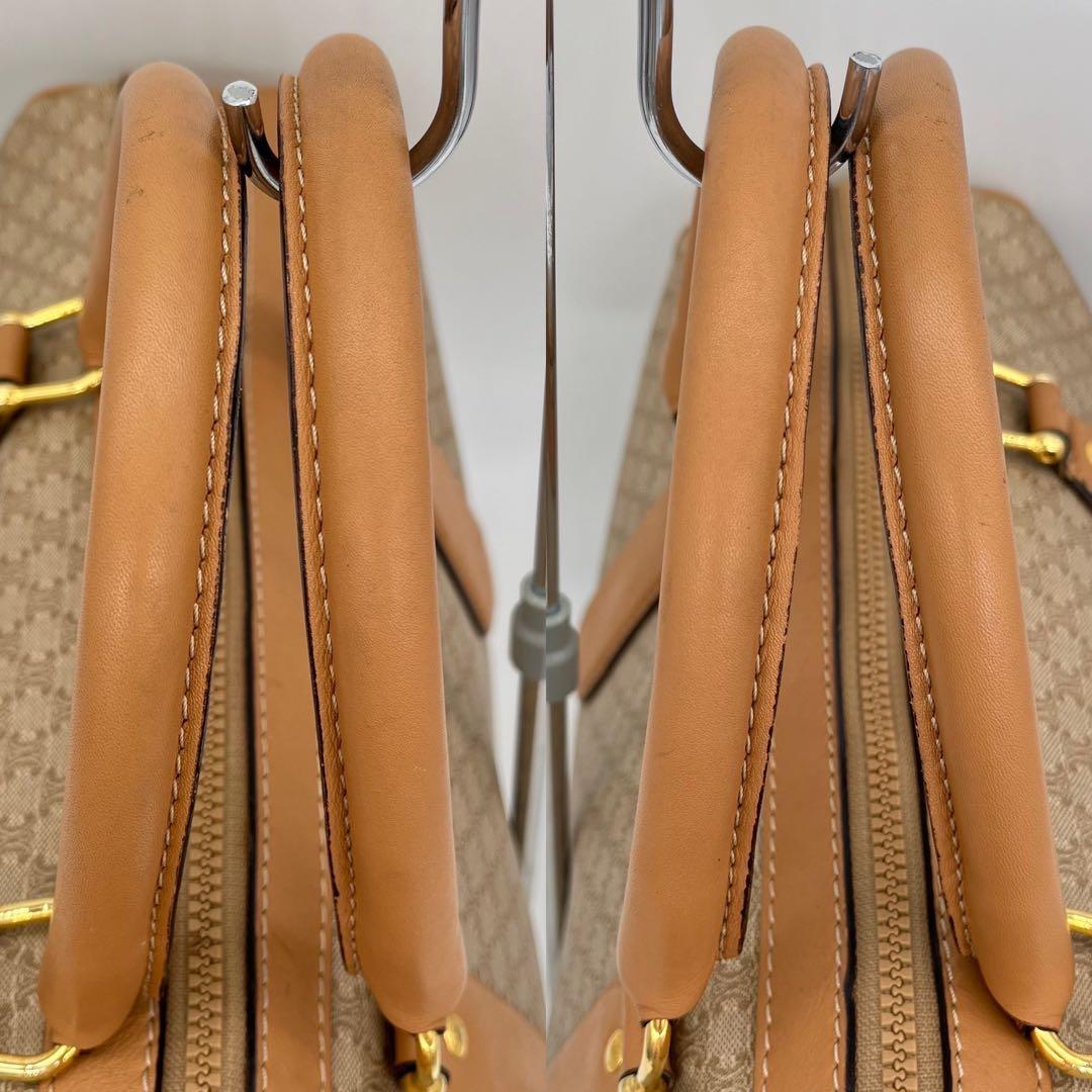 CELINE ボストンバッグ 手提げ ホワイトマカダム柄 トリオンフ 大容量