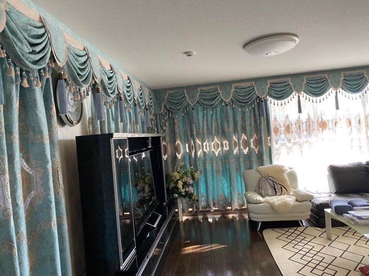 高級カーテン　刺繍カーテン　人気デザイン