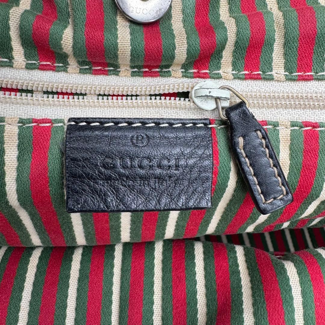 GUCCI グッチ ニューブリット レザー トートバッグ ショルダーバッグ 黒