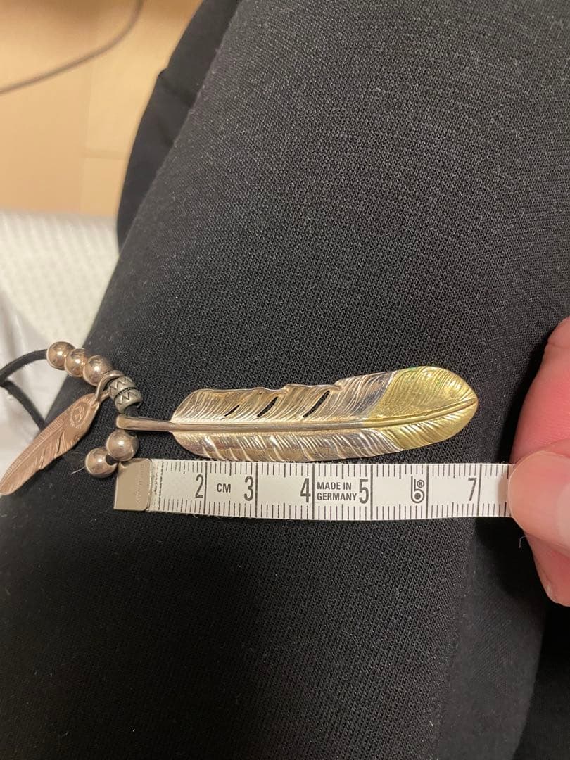 週末のみ価格 ゴローズ好きに シルバー ゴールド フェザー ネックレス