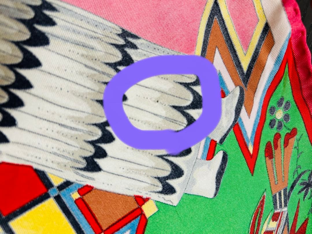 HERMÈS シルクスカーフ 民族デザイン