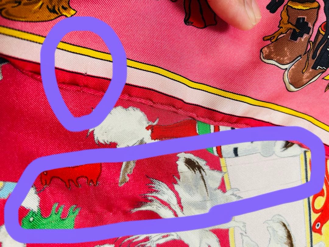 HERMÈS シルクスカーフ 民族デザイン