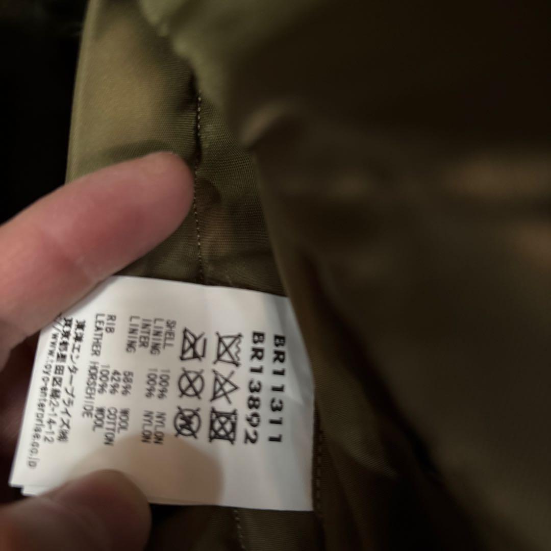 Buzz Rickson'sフライトジャケット　B-15C カーキL