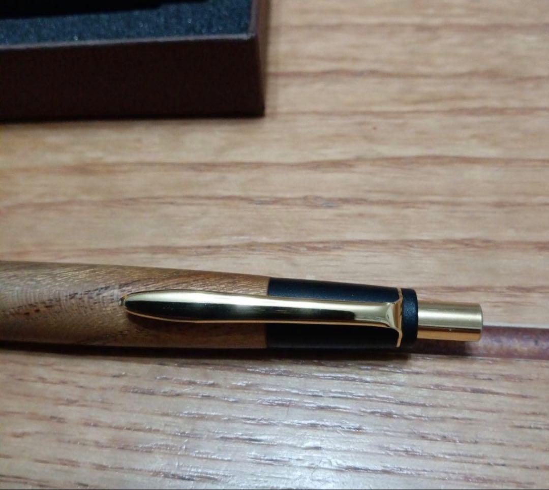 野原工芸似　欅　シャープペンシル　ゴールド