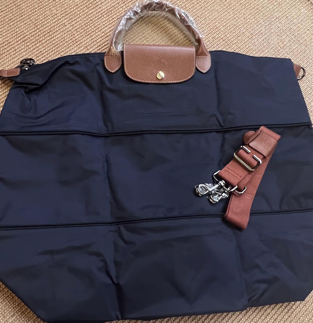 ロンシャン プリアージュボストン 拡張可能 ネイビー ボストンバッグ大容量gyg