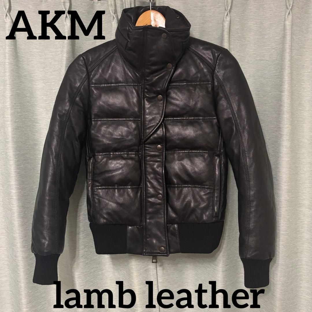 AKM 最高級　ラムレザー　ダウンジャケット　lamb leather 子羊革