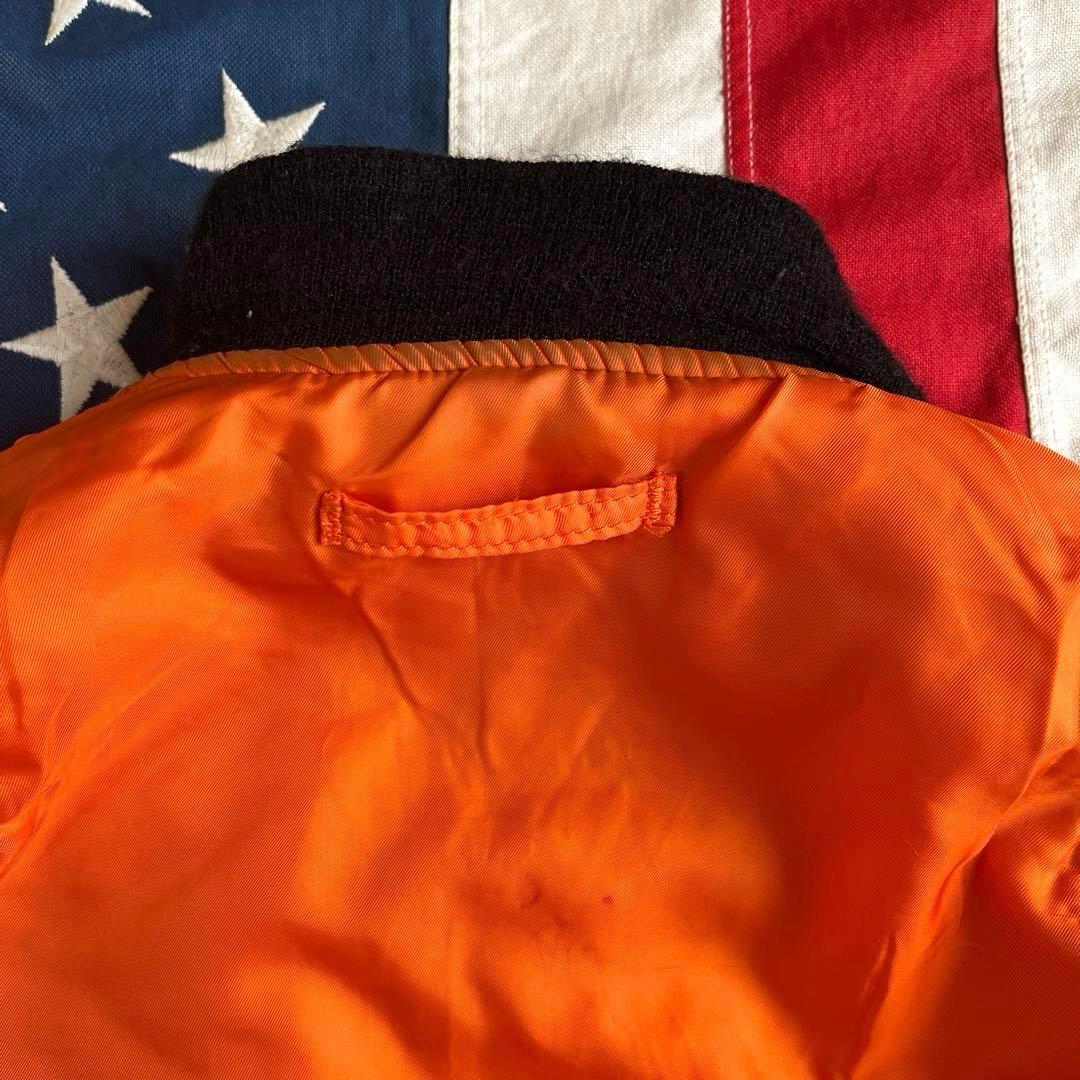 80s ビンテージ ALPHA アルファ MA-1 ブラック L アメリカ製