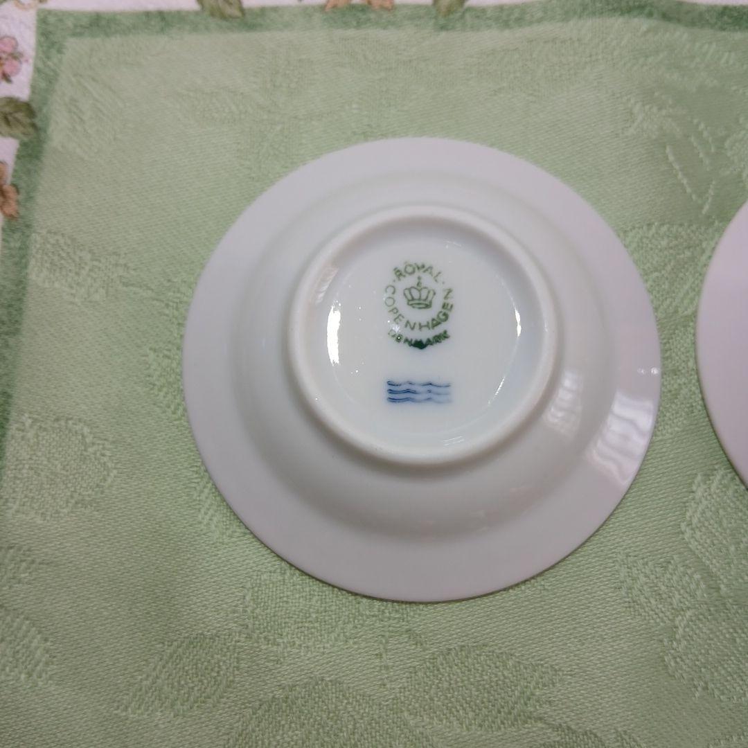 ロイヤルコペンハーゲン　ホワイトフルーテッド　ハーフレース　バタープレート　2個