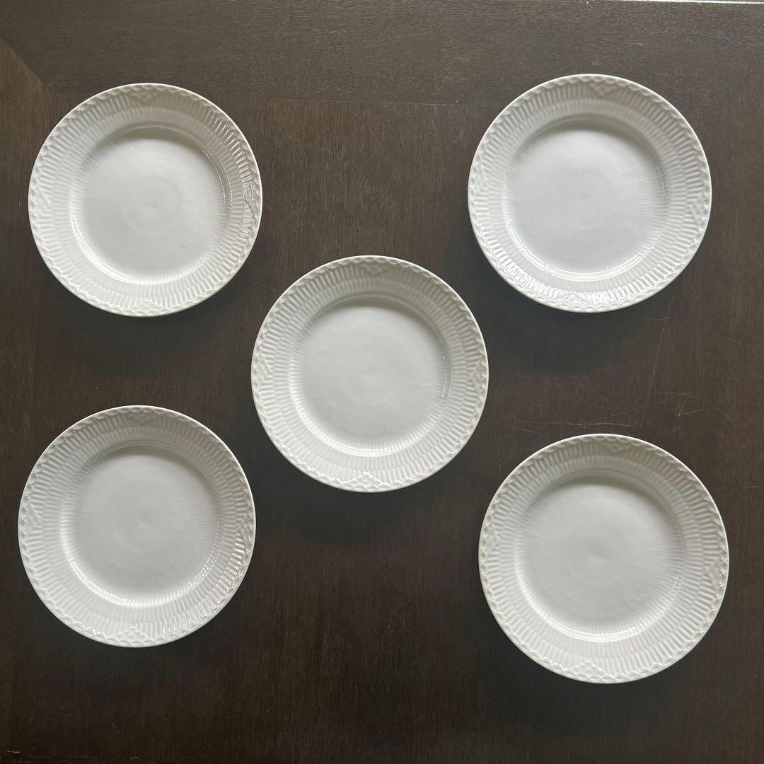 ロイヤルコペンハーゲン　ホワイトブルーテッド　皿 5枚セット