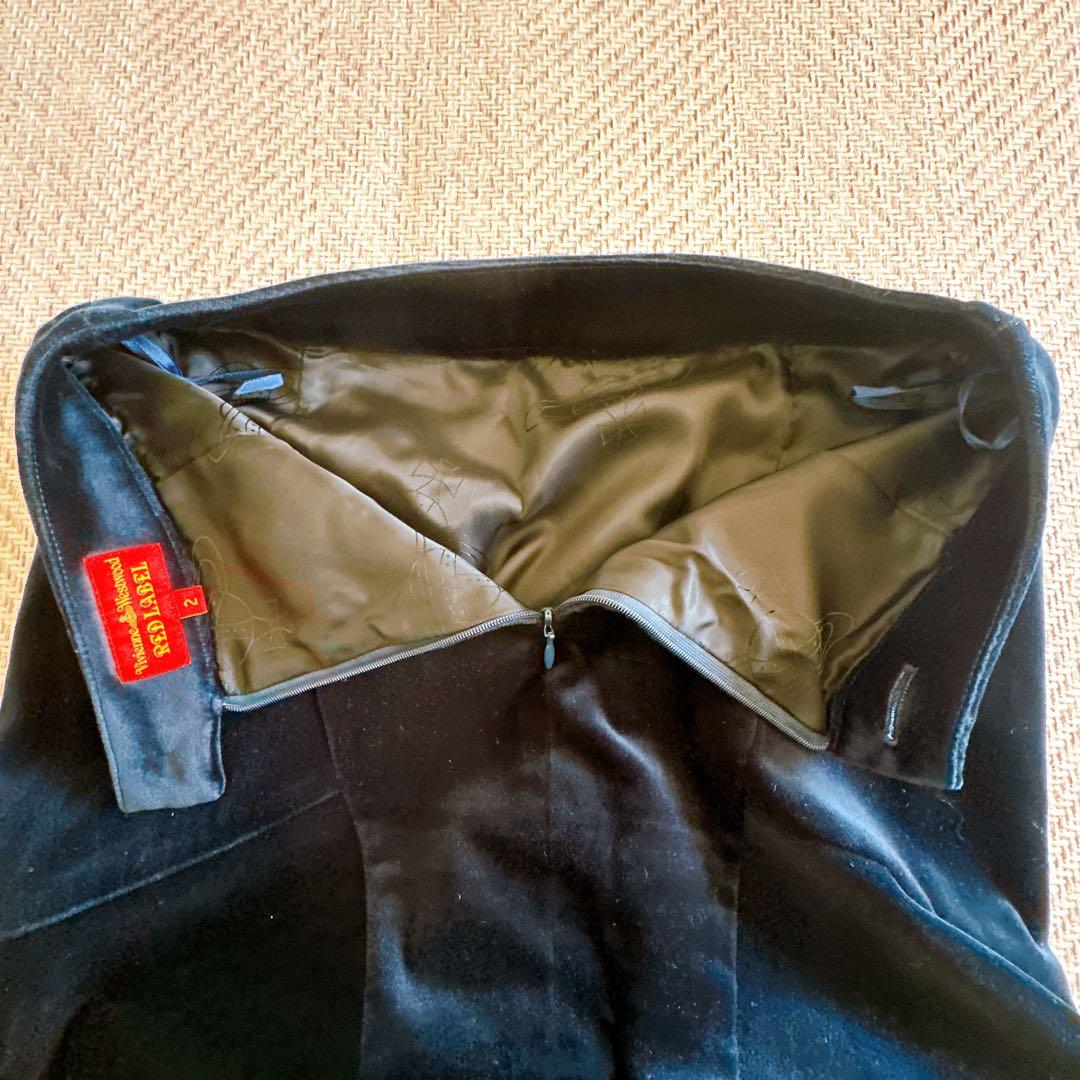 Vivienne Westwood ヴィヴィアン ベロア スカート ロゴボタン