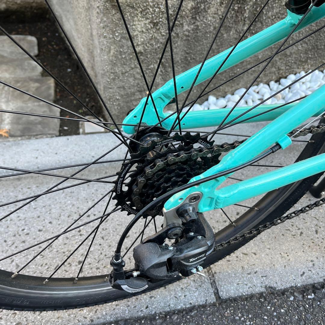 Bianchi Pista チェレステ7段変速 子供用クロスバイク　オマケ付