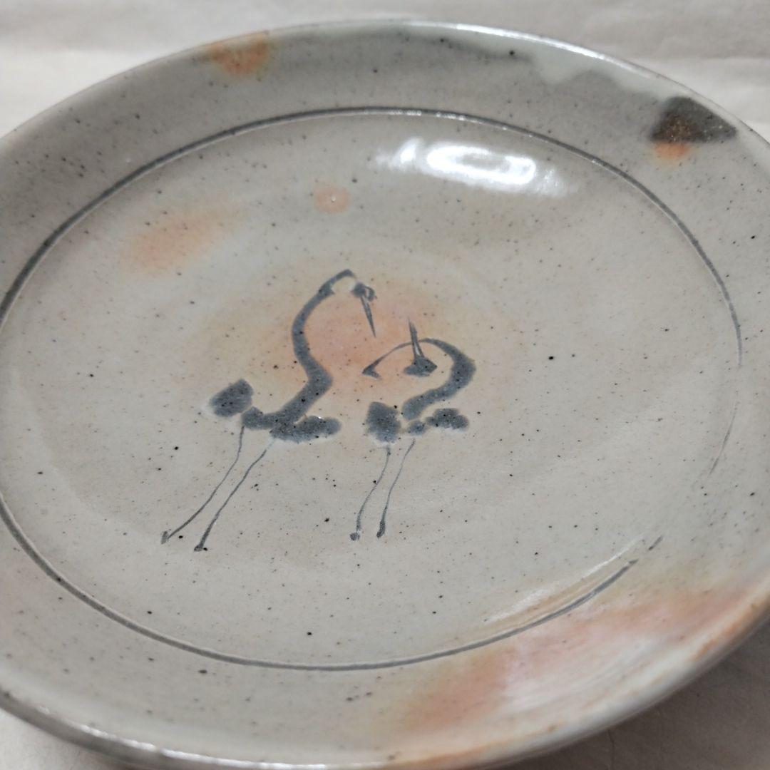 〔白化粧　搔落　鶴文鉢〕久兵衛