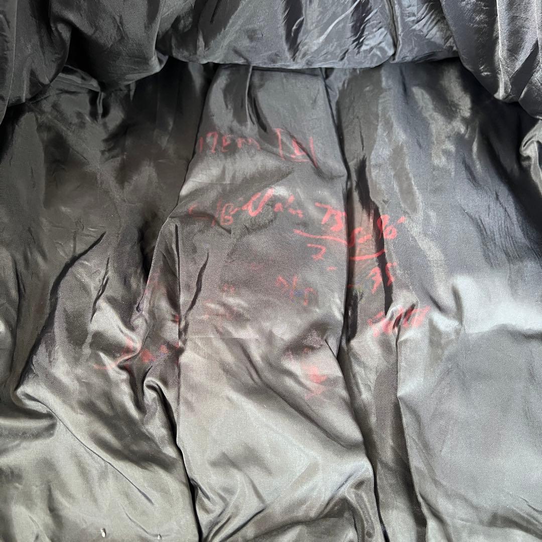 古着 本革フリンジライダースジャケット ヴィンテージ レザー ブラック 10号