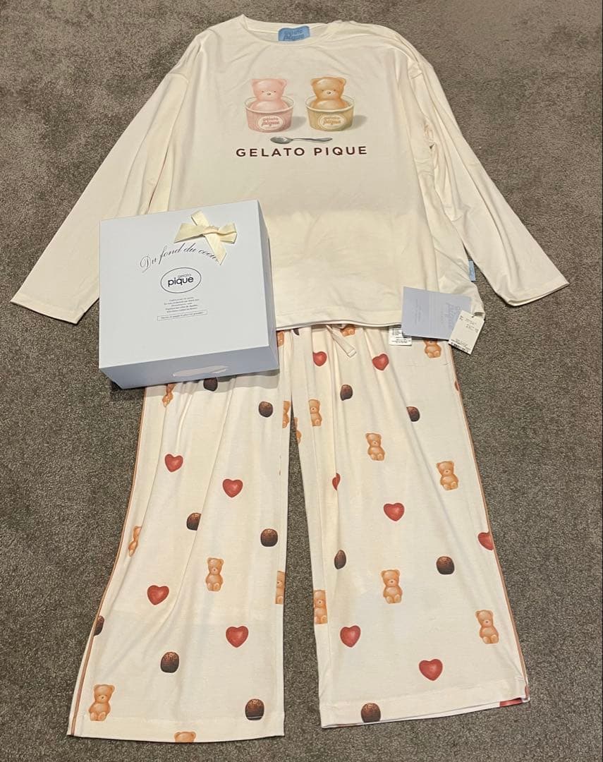 ☆新品タグつき☆ ジェラートピケ　ルームウェア　セット　バレンタインコレクション