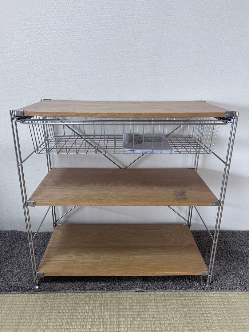 【そらいろ様】無印良品　ステンレスユニットシェルフ　ワイド