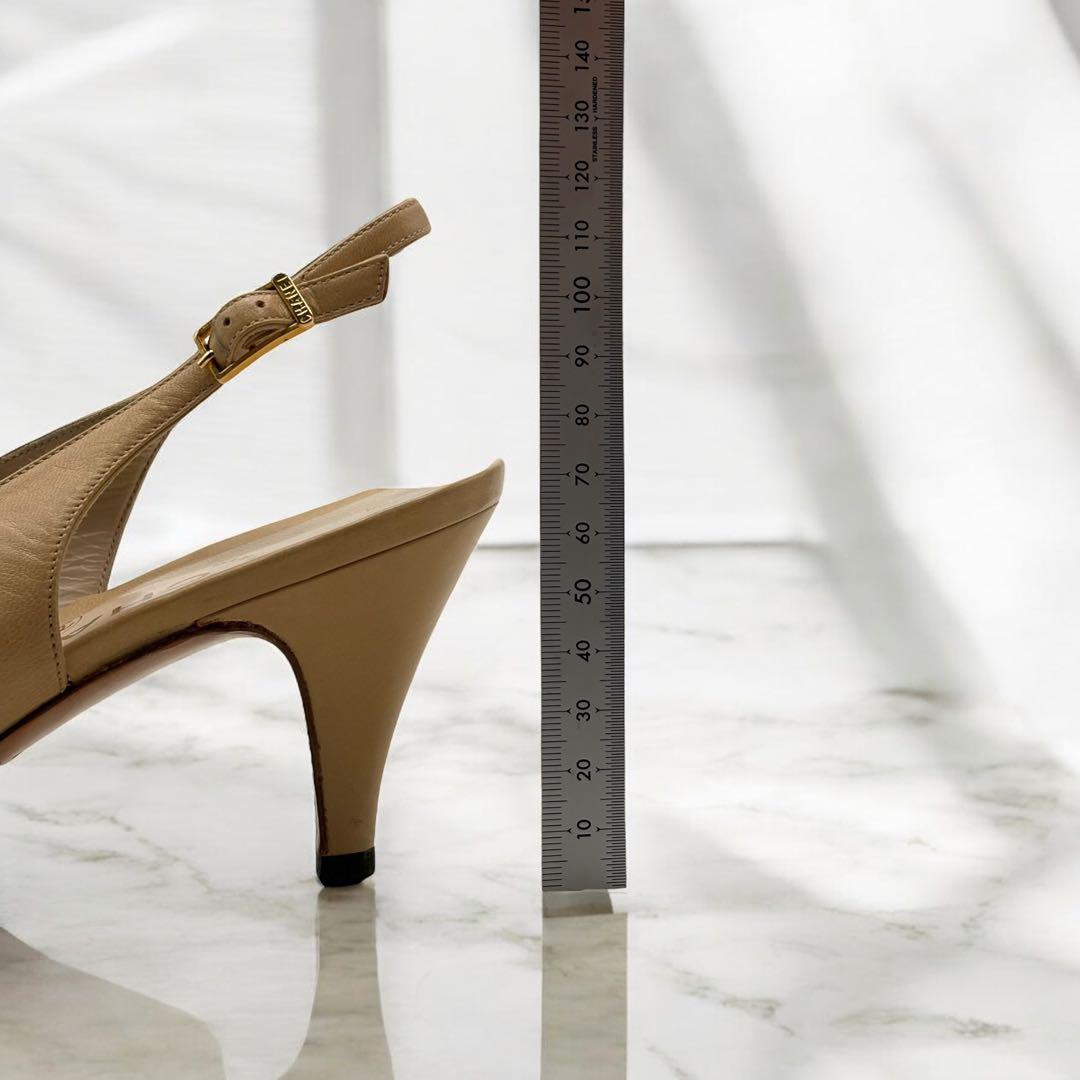 CHANEL シャネル バイカラー パンプス レザー ヴィンテージ 本革 34