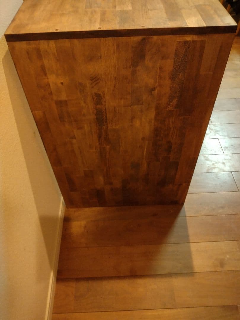 木製　ハンドメイド　オーダー　ワトコオイル　　　　　コの字　シェルフ　棚　水槽台