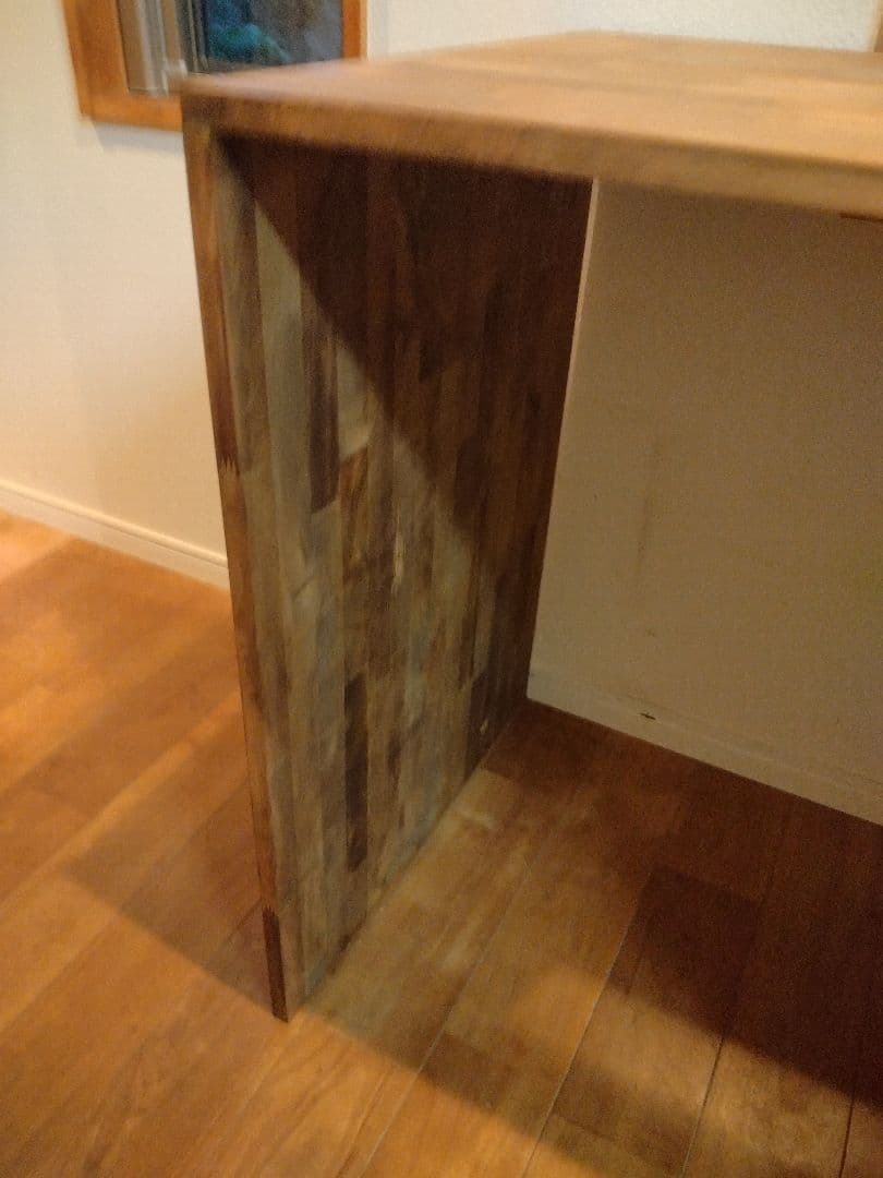 木製　ハンドメイド　オーダー　ワトコオイル　　　　　コの字　シェルフ　棚　水槽台