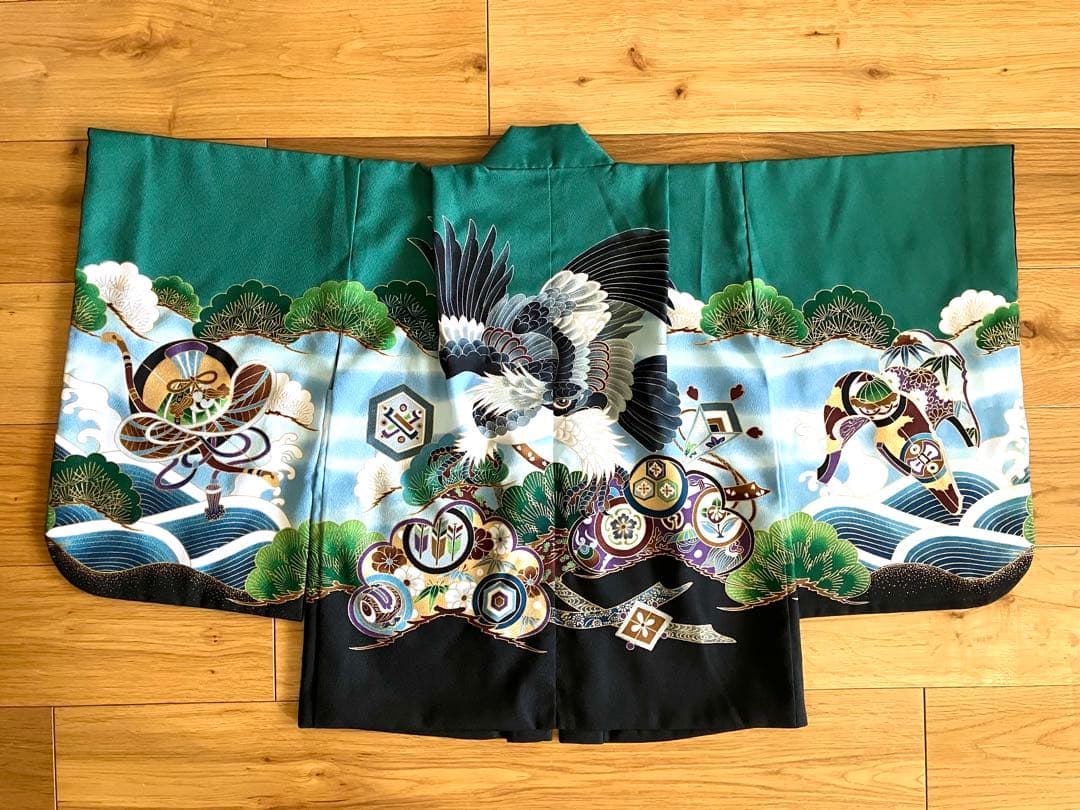 【七五三】羽織、袴セット　５歳男児用