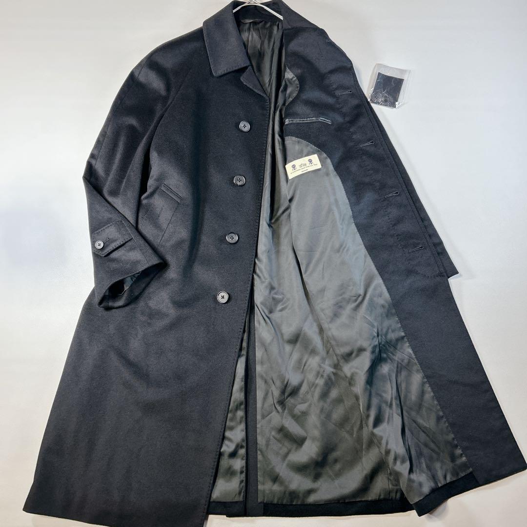 gotairiku五大陸 高級カシミヤ100% ステンカラーコート 比翼 ロング